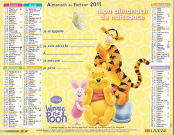 CALENDRIER 2011 ANNEE DE NAISSANCE  Winnie Disney - Formato Grande : 2001-...