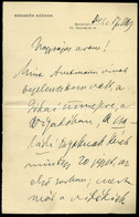 1893. Hegedűs Sándor 1847-1906. Magyar újságíró, Politikus, Országgyűlési Képviselő, Miniszter, Autográf Levél Gerlóczy  - Non Classés