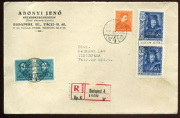 BUDAPEST 1935. Ajánlott Arcképek-Rákóczi Bélyeges Levél Romániába - Used Stamps