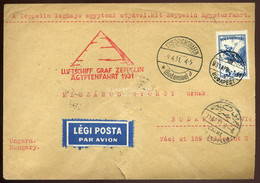 BUDAPEST 1931. Zeppelin Egyiptomi útja, Légi Levél Repülő 5P-vel - Used Stamps