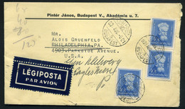 BUDAPEST 1930. Légi Levél Az USA-ba Küldve - Used Stamps