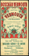 SZÁMOLÓCÉDULA Kőbánya, Boschán Vermouth - Unclassified