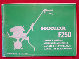 Manuel De L'utilisateur -  Motoculteur  Honda F250 - Giardinaggio