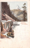 Zermatt Chemin De Fer Du Gornergrat  - Mont Cervin - Matterhorn - Edelweiss Pont Du Findelenbach - Litho 1901 - VS Valais