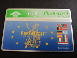 GREAT BRETAGNE 20 UNITS  COINS ON CARD  ECU TELECU FLAGS     United Kingdom, ONLY  ?? Ex - Coin - BT**5533** - BT Emissioni Straniere