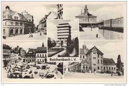 REICHENBACH I. V. - Mehrfachansicht M. Bahnhof , Marktpl. , Gel. DDr 1963 - Reichenbach I. Vogtl.