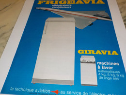 ANCIENNE PUBLICITE FRIGEAVIA ET CONCORDE 1969 - Advertisements