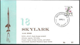 Australia Space Cover 1971. Skylark Rocket Launch. Woomera ##46 - Oceanía