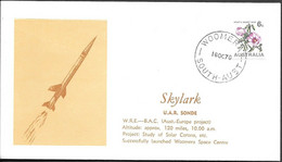 Australia Space Cover 1970. Skylark Rocket Launch. Solar Corona. Woomera ##47 - Oceanía