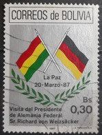 BOLIVIA 1987 State Visit Of President Richard Von Weizsacker Of The German Federal Republic. USADO - USED. - Bolivia