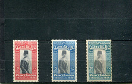 Egypte 1929 Yt 137-139 * - Unused Stamps