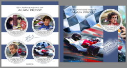 MALDIVES 2020 MNH Alain Prost Formula 1 Formel 1 Formule 1 M/S+S/S - OFFICIAL ISSUE - DHQ2032 - Automobile