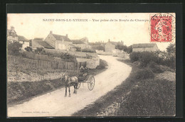 CPA Saint-Bris-le-Vineux, Vue Prise De La Route De Champs - Saint Bris Le Vineux