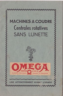 Notice D'utilisation Et D'entretien : Machine à Coudre : OMEGA : Centrales Rotatives Sans Lunette : 16 Pages - Fashion