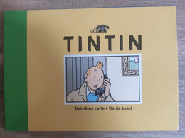 FOLDER CON LA 3ª TARJETA TELEFONICA DE "TINTIN" - BELGICA - Sin Clasificación