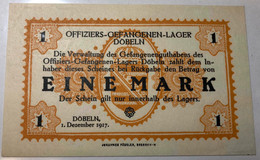 Germania Germany 1 MARK 1917  Dobeln LAGER POW CAMP Della Prima Guerra Mondiale  LOTTO 1589 - 10 Mark