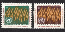 UNO New York 1963 Mi 126-127 Against Hunger NG - Sonstige & Ohne Zuordnung