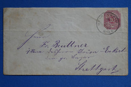 S11 WUTTENBERG BELLE LETTRE 1878  HEDENHEIM POUR STUTTGART+ AFFRANCHISSEMENT INTERESSANT - Postal  Stationery