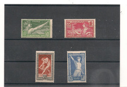 FRANCE 1924 J.O. DE PARIS  N° Y/T : 183/186* Côte : 52,00 € - Unused Stamps