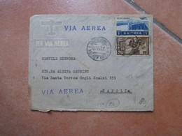 GC 27.9.1938  ADIS ABEBA Mista Eritrea P.A. L.1 +  Africa Orientale Cent.50 P.a.Etichetta ALA LITTORIA - Altri & Non Classificati