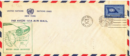 UN New York First Jet Air Mail Service Air Mail Cover New York - Chicago - San Fransisco 22-3-1959 - Luchtpost