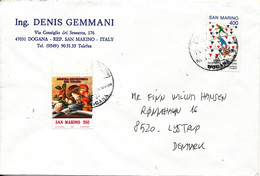 San Marino Cover Sent To Denmark 2008 With Topic Stamps - Lettres & Documents