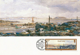 Maximum Card Same View As The Stamp Little Russel By Paul Jacob Naftel Born In Guernsey First Day Issue 1985 - Guernsey