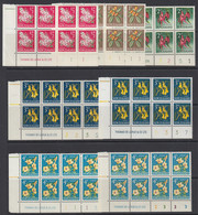 New Zealand, CP O1a-O6a, MNH Plate Blocks Of 1960 Pictorial Issue - Ongebruikt