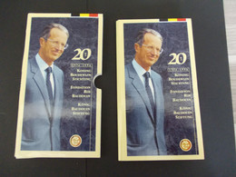 C/ FDC Zilveren Herdenkingsmunt Boudewijn 1976-1996 - 250Fr In Info Pochet - FDC, BU, BE, Astucci E Ripiani
