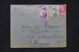 FRANCE - Vignettes PTT Victimes De Guerres Sur Enveloppe En 1946 Pour Montpellier - L 97682 - Covers & Documents