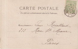 MONACO : CP . OBL AMBULANT . " NICE A MARSEILLE " . 1901 . - Lettres & Documents