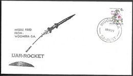 Australia Space Cover 1971. Upper Atmosphere Rocket Launch Woomera - Ozeanien