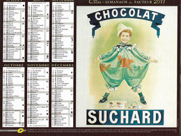 CALENDRIER 2011  PUB  CHOCOLAT SUCHARD Et LA CULOTTE PETIT BATEAU - Grand Format : 2001-...