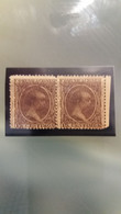 1889 - PELÓN 15 CTVS CASTAÑO - DOBLE IMPRESIÓN - PAREJA - Unused Stamps