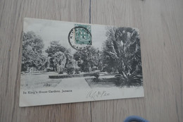 CPA Jamaïque Jamaica One Old Stamp Kingston House Garden - Jamaïque