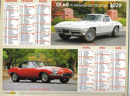 CALENDRIER 2020  VOITURES Chevrolet Corvette, Jaguar, Aston Martin, Austin-healey - Grossformat : 2001-...