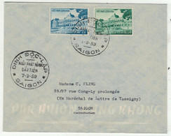 Viêt-Nam // Vietnam //  Lettre FDC 1er Jour Pour Saigon 7/9/1959 - Vietnam