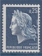 Type Marianne De Cheffer  Taille Douce  25c Bleu N°1535 Neuf - 1967-1970 Marianne De Cheffer