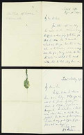 RICHARD DODDRIDGE BLACKMORE AUTOGRAPH LETTERS SIGNED By The Famous Novelist And The Author Of "Lorna Doone," Two 1892 Ha - Other & Unclassified