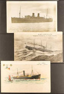 SHIPS An Old Picture POSTCARD COLLECTION Presented On Pages That Includes Real Photo, Colour & Monochrome Types & A Love - Unclassified