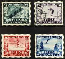 1933 International Ski Championship Fund Set, Michel 551/4 (SG 699/702), Very Fine Used (philatelic Cancellations) - 4 S - Other & Unclassified