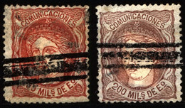 Spain 1870 Mi 102-103 Allegorical Effigy Of Spain - Used Stamps