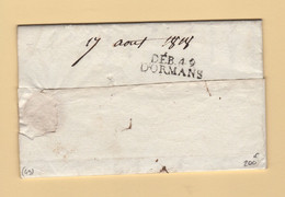 Debourse De Dormans - 49 - Marne - 17 Aout 1808 - Sur Lettre De Paris - 1801-1848: Précurseurs XIX