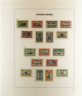 RUANDA-URUNDI 1916-1961 ALL DIFFERENT MINT COLLECTION On Hingeless Printed Leaves, Generally Fine Condition Including Mu - Autres & Non Classés