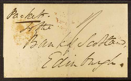 1851 (27 Aug) EL Headed "Letter On My Sisters Death" Unpaid To The Bank Of Scotland In Edinburgh, With Manuscript "1/-"  - Brits-Guiana (...-1966)