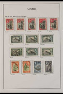 1938-1954 FINE USED KGVI COLLECTION. A Well Presented, All Different Collection, Lightly Hinged Onto Printed Sleeved Pag - Ceylan (...-1947)