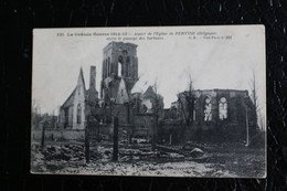 Y/O-74/Flandre Occidentale, Bataille De L'Yser - Pervyse Aspect De L'Eglise Apres Le Passage Des Barbares / Circule 1915 - Ieper