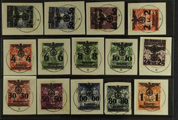 GENERALGOUVERNEMENT 1940 Overprints Complete Set (Michel 14/39, SG 372/91e), Fine Used On Pieces Tied By "Krakau" Cds's. - Other & Unclassified