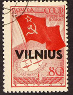 LITHUANIA VILNIUS 1941 80k Red And Carmine (SG 17, Mi 17), Fine Used, Signed KEILER BPP And KRISCHKE BPP. For More Image - Otros & Sin Clasificación