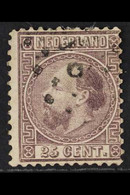 1867-69 25c Purple, Die II, Perf 12½ X 12, SG 21, Good Used, Centred Right With Light Cancel. For More Images, Please Vi - Sonstige & Ohne Zuordnung